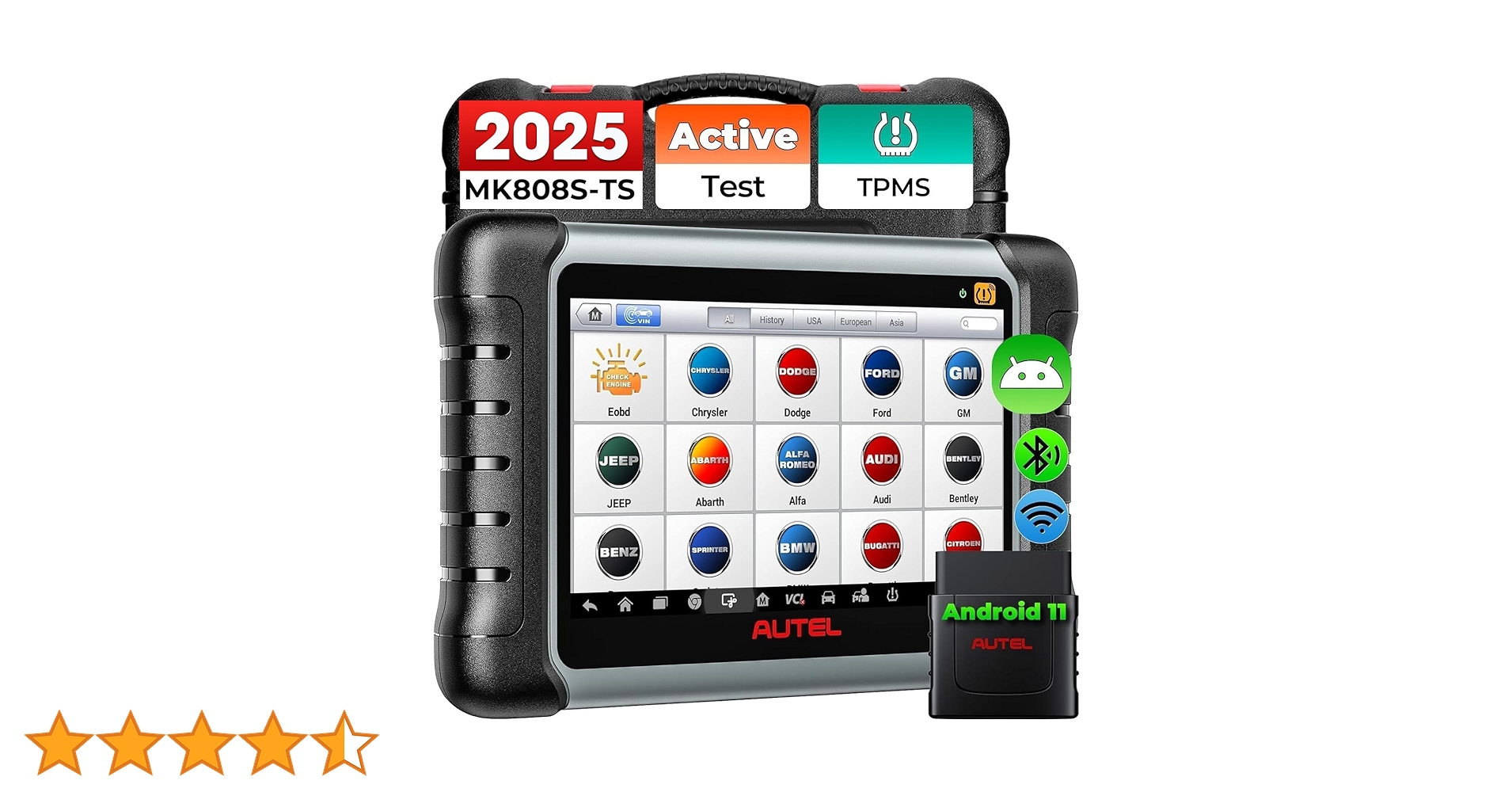 Amazon.co.jp: Autel MaxiCOM MK808S-TS OBD2 診断機 アクテイブテスト